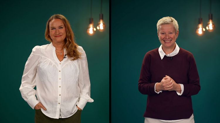 Bildet viser Arbeidstilsynets direktør Ingvill Kvernmo til venstre og hovedverneombud Heidi Haugland Walker  til høyre. 