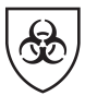 Piktogram som viser symbol for beskyttelse mot mikroorganismer