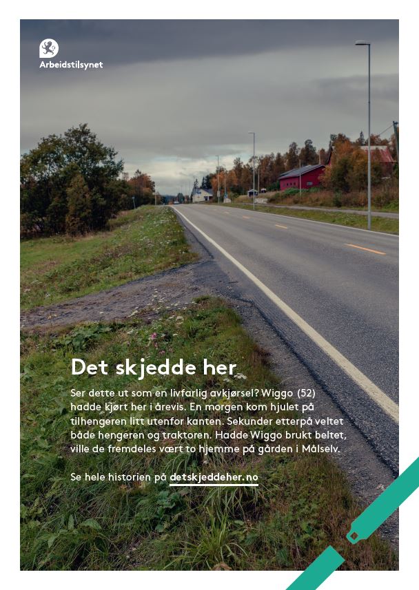 Plakat Det skjedde her i A2. Foto.
